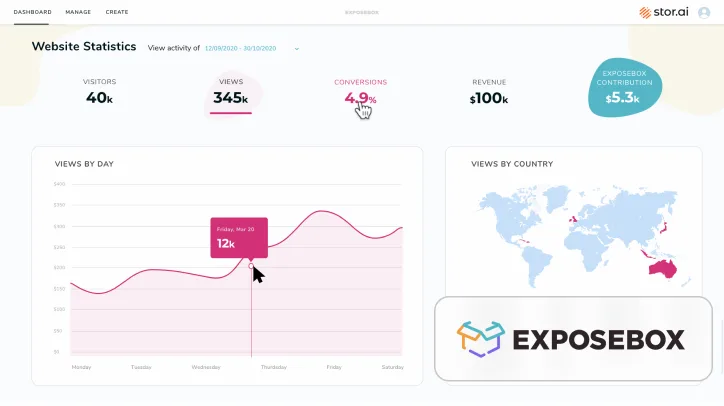 Exposebox Marketing Platform preview