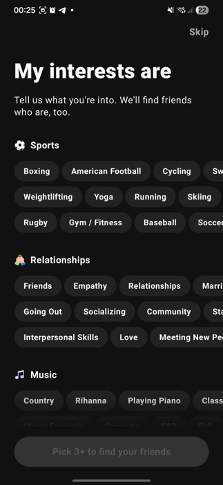 Azar interest filters